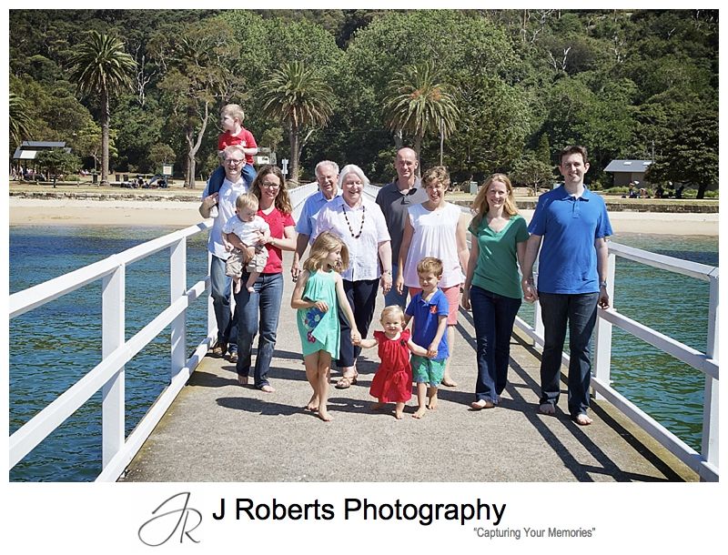 Family walking along the pier at clifton gardens mosman - sydney family portrait photography